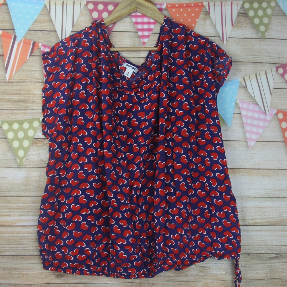 Old Navy Plus Bubble Heart Flutter Sleeve Shirt - image 3